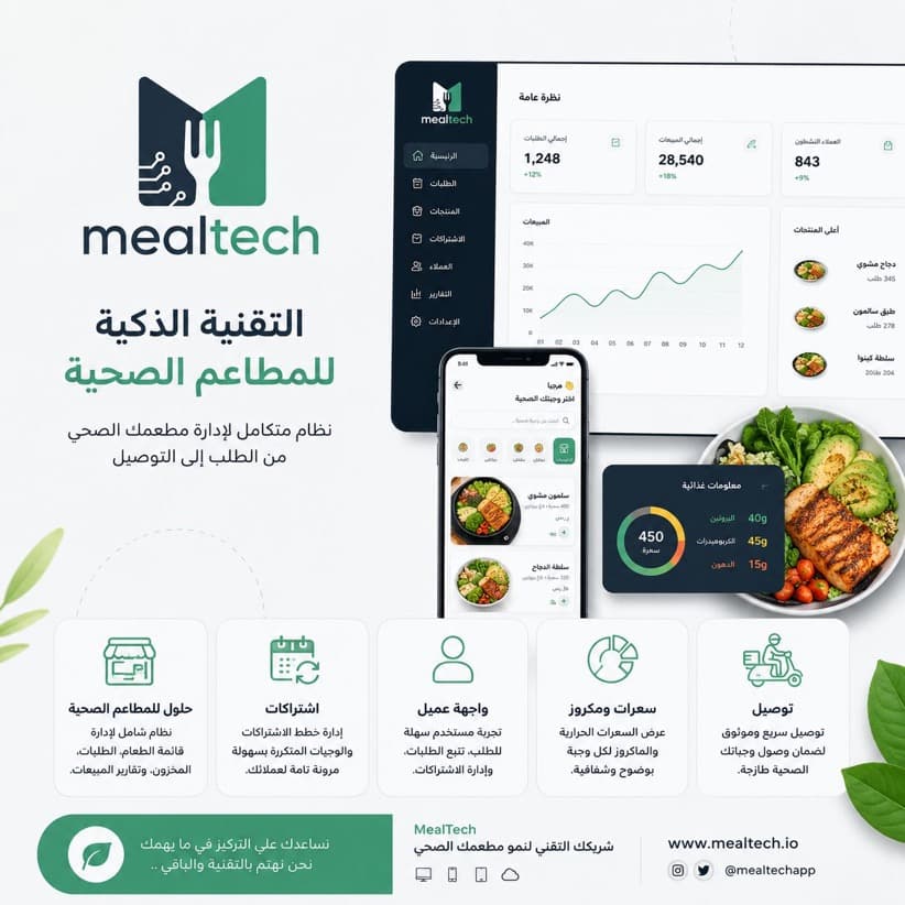 MealTech - التقنية الذكية للمطاعم الصحية